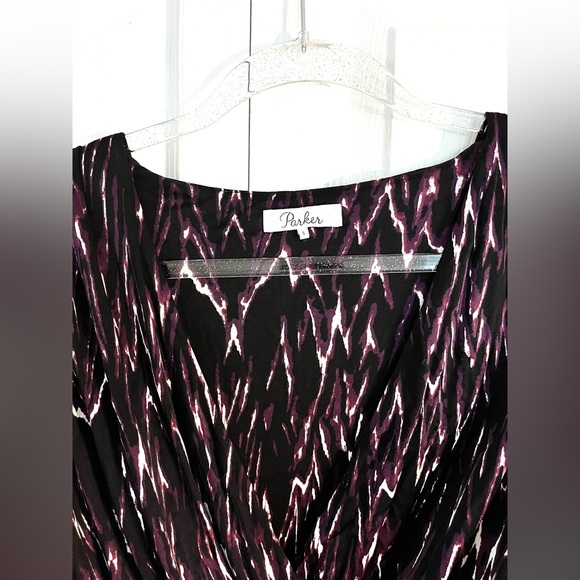 Parker Catalina Dolman Fit Long Sleeve V-neck Mini Dress size Small - Picture 6 of 10